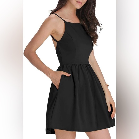 Fancyinn Dresses & Skirts - NWT FANCYINN Backless COTTON Spaghetti Strap Mini Skater Dancing A-Line Dress